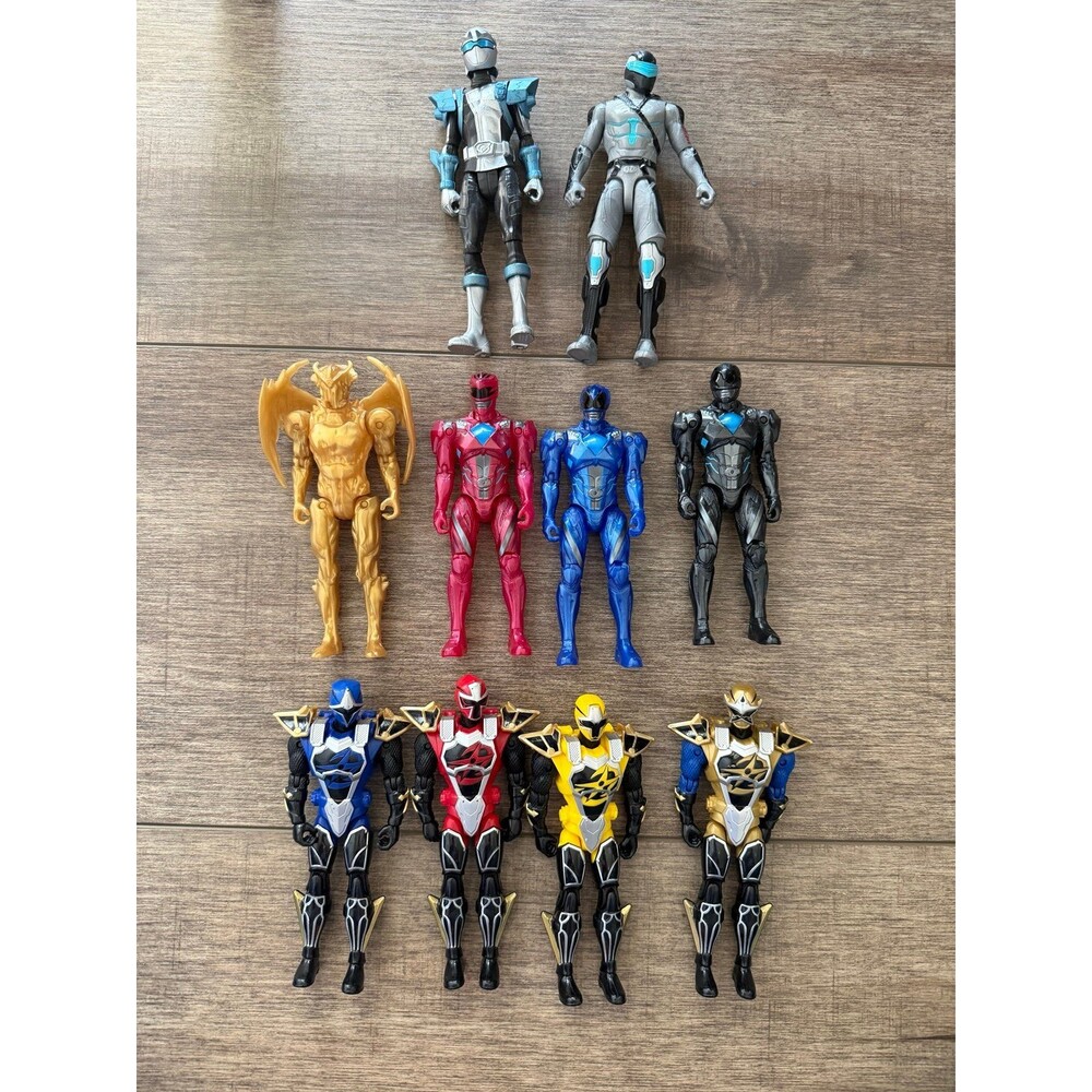 Power Rangers Action Figure Lot of 10 Beast Morphers Super Ninja Steel etc
